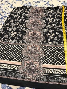 Cato Black and Pink Patterned Women's Skirt